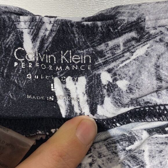 Calvin Klein Women's White Black Quick Dry Performance Leggings Size Large - Picture 8 of 8